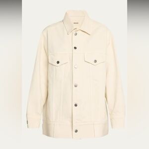 Khaite Ivory Grizzo Denim Jacket small